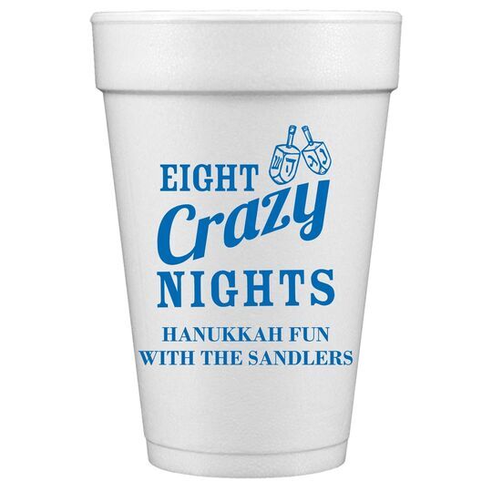 Eight Crazy Nights Styrofoam Cups